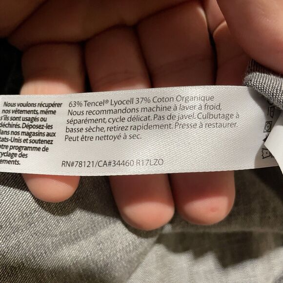 Eileen Fisher Top Tencel Organic Cotton Denim Collared‎ Pullover Womens XXS - Picture 4 of 7